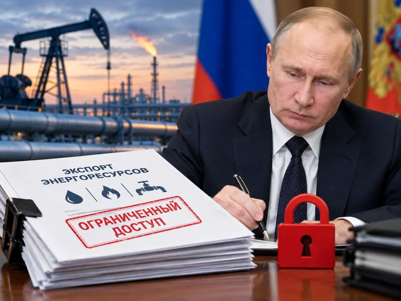 Путин ограничил публикацию данных об экспорте энергоресурсов
