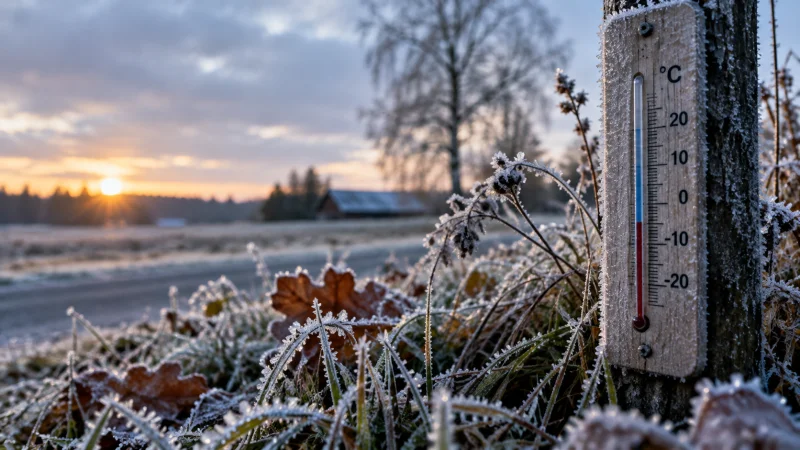 Naktī Ziemeļvidzemē gaisa temperatūra noslīdējusi zem nulles