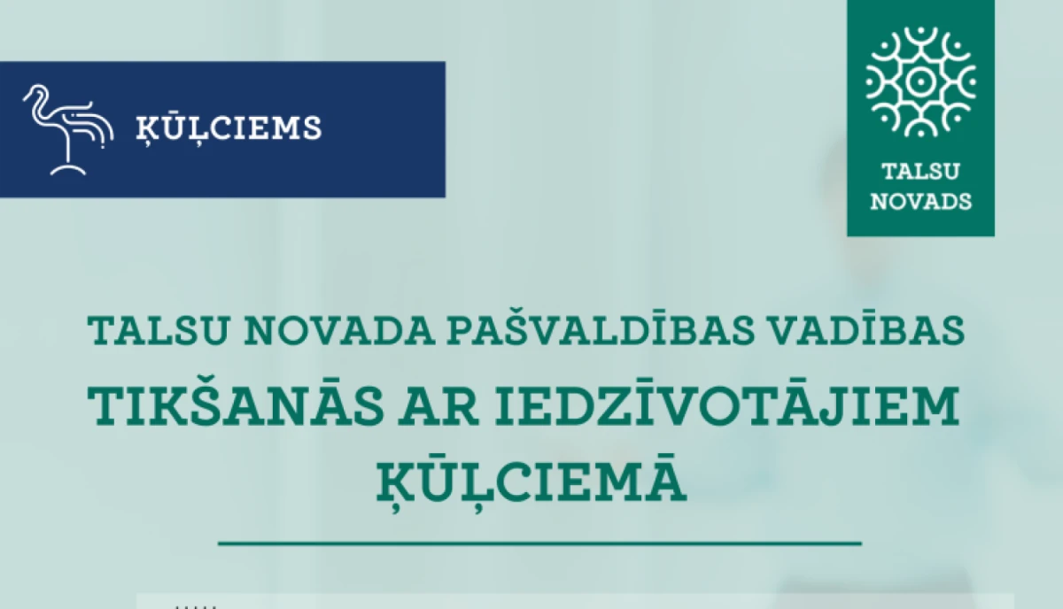 Talsu novada vadība rīko tikšanās ar iedzīvotājiem