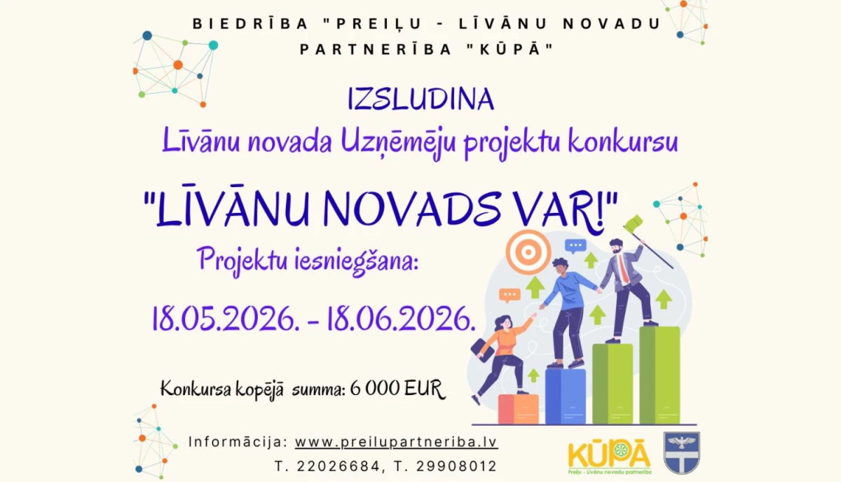 Līvānos izsludina uzņēmējdarbības atbalsta projektu konkursu