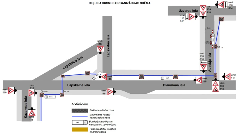 Saulkrastos uz piecām dienām slēgs Noliktavas ielas posmu