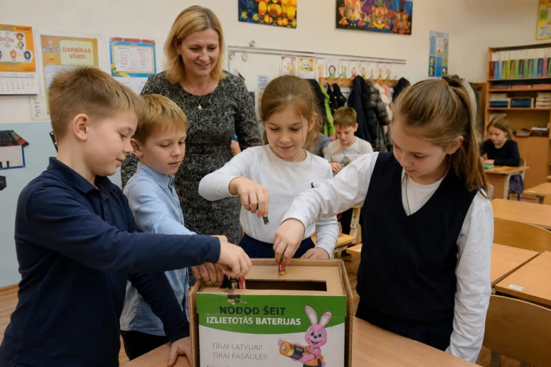 Latvijas skolēni savāc 52 tonnas bīstamo atkritumu pārstrādei