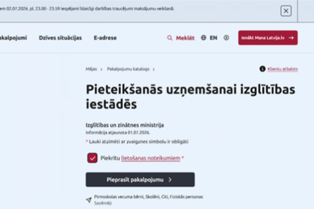 Rīgas vidusskolās uzņemti 2844 audzēkņi; aicina lemt ātrāk