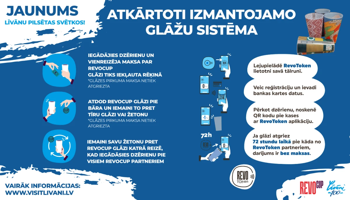 Līvānu pilsētas svētkos ieviesīs atkārtoti izmantojamas glāzes