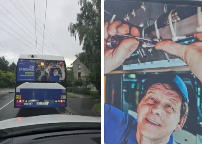 Rīgas satiksme skaidro kuriozu ar mehāniķa reklāmu