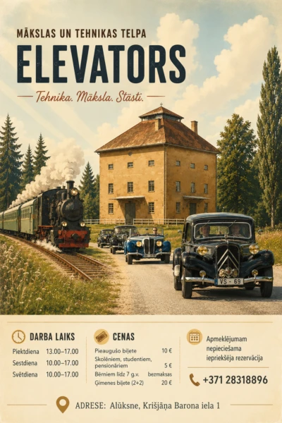 Alūksnē durvis ver mākslas un tehnikas telpa Elevators