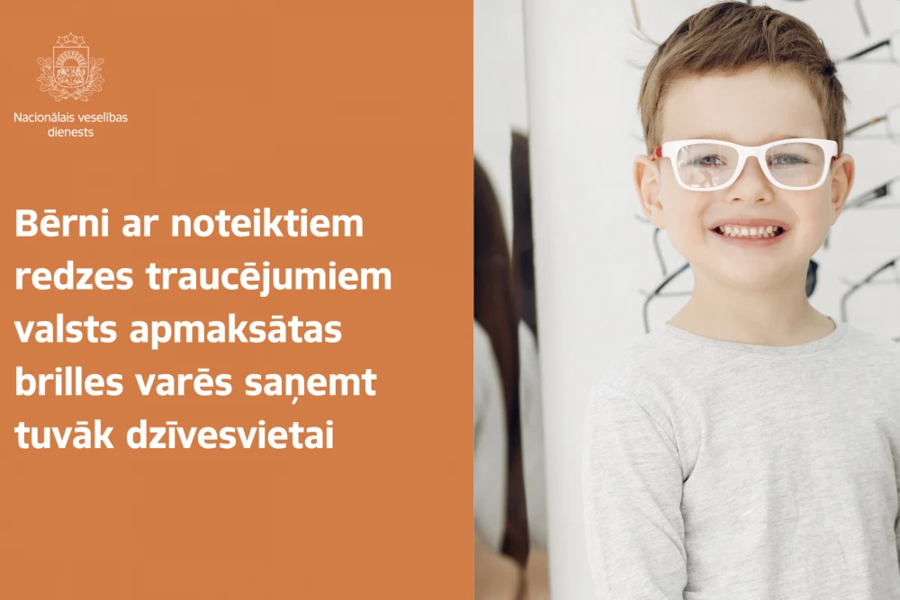 Valsts apmaksātas brilles bērniem tagad pieejamas arī reģionos
