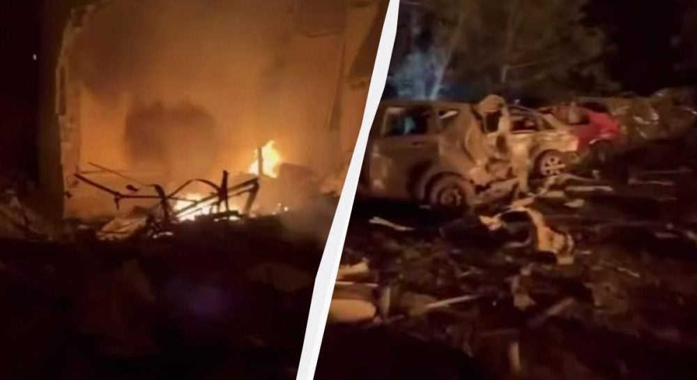 Последствия удара авиабомбой по жилому дому в Краматорске