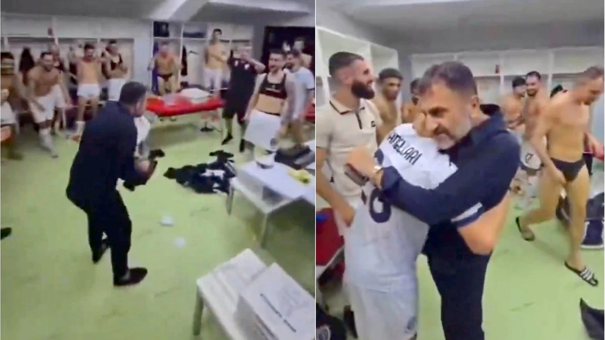Pēc uzvaras pār Audu kluba prezidents ģērbtuvē mētājas ar naudu
