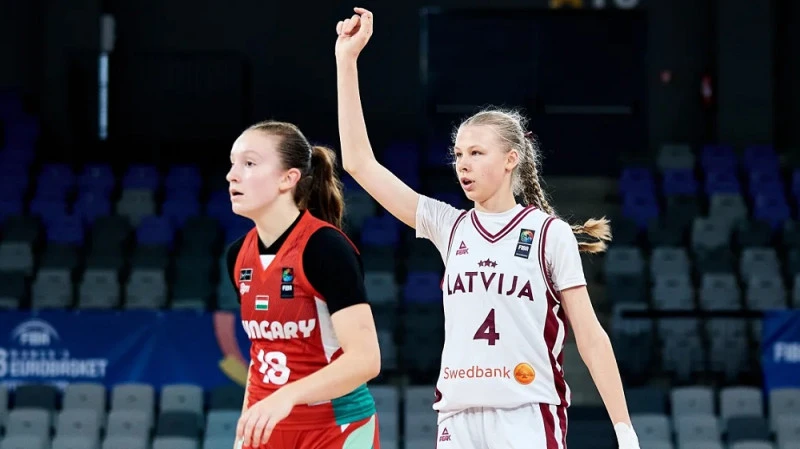 Latvijas U16 basketbolistes iekļūst Eiropas čempionāta pusfinālā