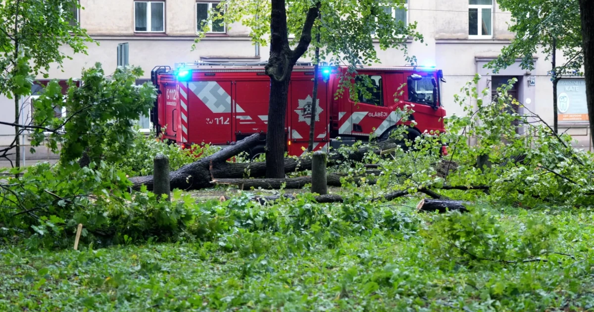 Последствия шторма в Латвии: закрыты магазины и ограбление в Риге