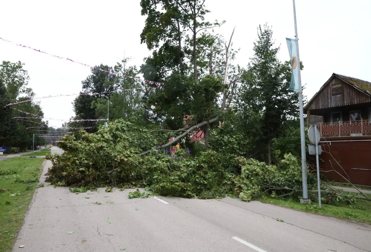Preiļos un Ogrē pēc vētras turpinās seku novēršana