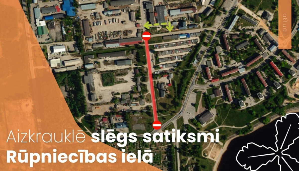 Aizkrauklē uz vienu dienu slēgs satiksmi Rūpniecības ielā