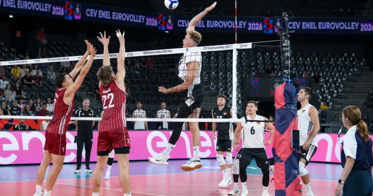 Латвийские волейболисты уступили Германии на чемпионате Европы
