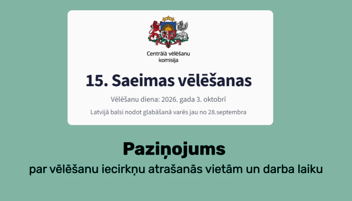 15. Saeimas vēlēšanas: informācija par iecirkņiem un balsošanu