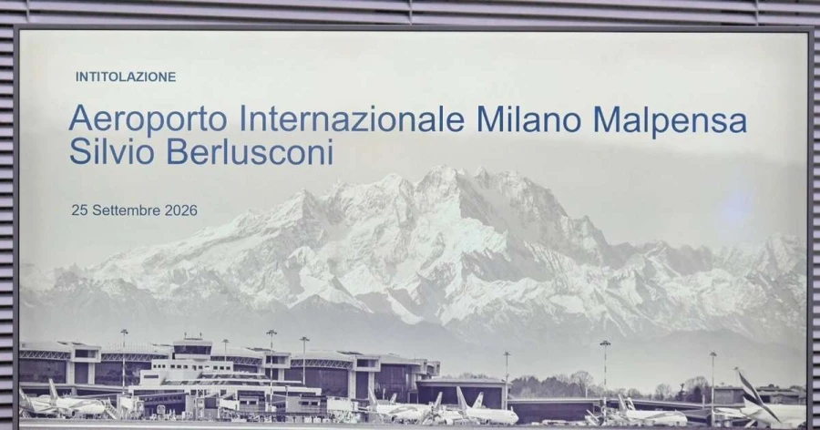 Milānas lidosta oficiāli nosaukta Silvio Berluskoni vārdā