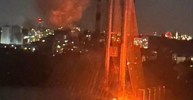 Россия нанесла третий удар по Южному мосту в Киеве