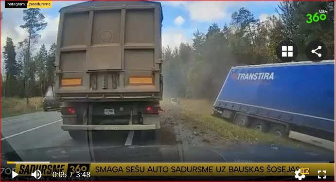 Smaga sešu auto sadursme uz Bauskas šosejas